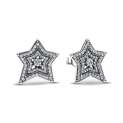 White series New Women's earrings Blue Square Sparkle Halo Stud For Women Tiki Jewelry Party Hoops Gift Things From 1