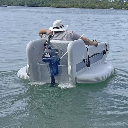 Inflatable Kart Boat Portable Inflatable Fishing Boat Watercraft With Engine Water Floating Entertainment