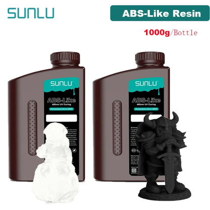 SUNLU UV ABS Like Resin 405nm 2KG 1KG/ Bottle Low Odor And Low Shrinkage For LCD 3D Printer Printing Material 3D Printing