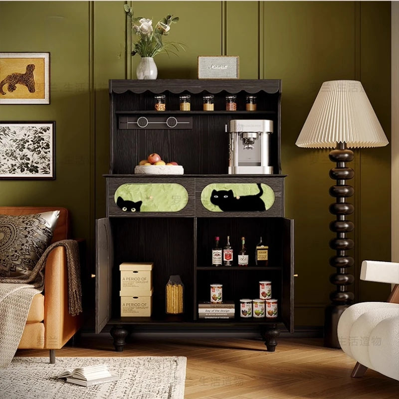 Shelves Dining Cabinet Standing Organizer Door Tall Living Room Cabinet Black Entryway Meuble De Rangements Home Accessories