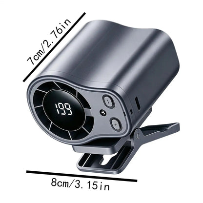 Portable Fan 199 Adjustable Speeds Rechargeable Waist Clip Fan for Cycling Traveling Fishing Camping Beach Road Trip Jobsite Men