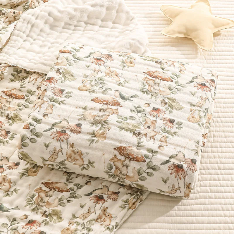 Cotton Baby Bath Towel 6 Layer Bubble Gauze Muslin Blanket Swaddle Wrap Infant Kids Bedding Newborn Stroller Blankets Baby Items