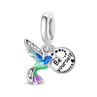 Colorful 925 Sterling Silver Mushroom Rabbit Beads & Toucan Dangle Charm Fits Bracelet Boutique Beautiful Pendant Gifts