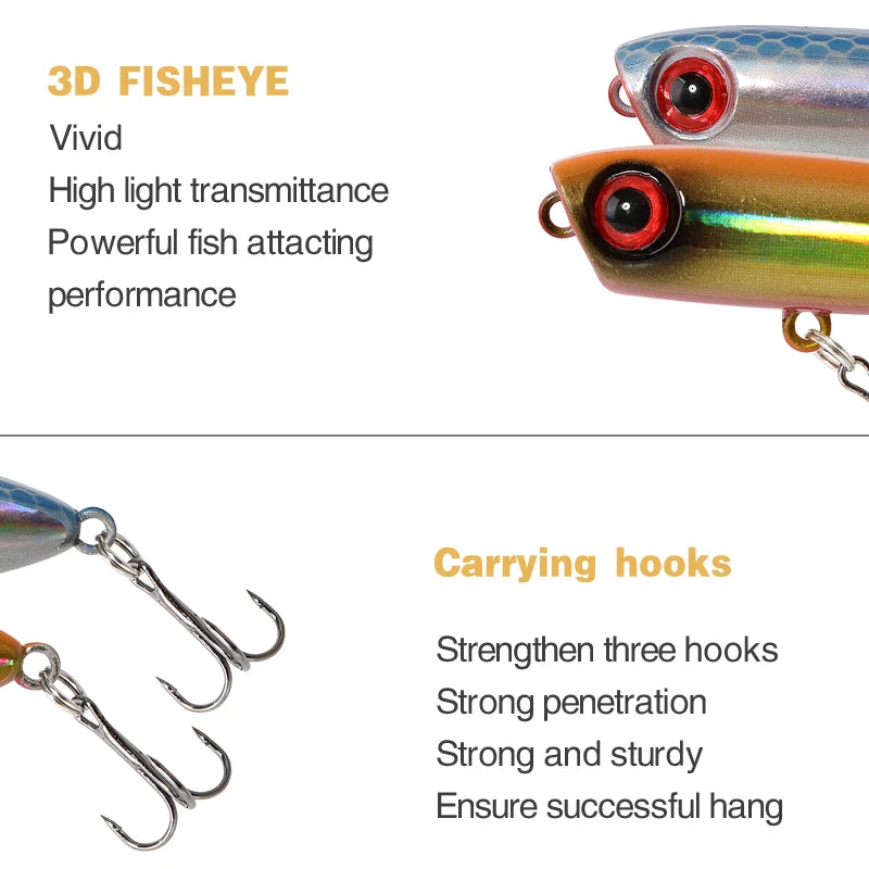 1 Stück 45 mm 3 g sinkender Bleistift-Angelköder Mini Popper Walking Dog künstlicher Hartköder Pesca Wobbler Swimbait Tackle Zubehör