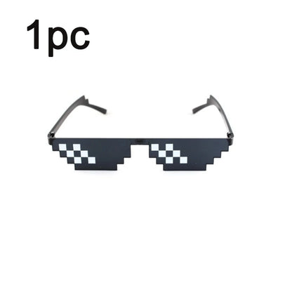 Mosaic Sunglasses Cool Party Vintage Shades Eyewear For Men Pixelated Sunglasses Funny Women Glasses