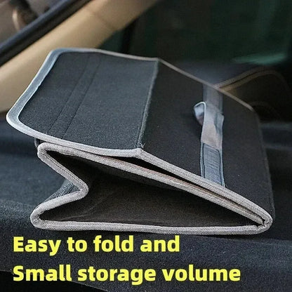 Anti-slip car trunk organizer - large capacity storage box made of soft felt material space-saving car accessory