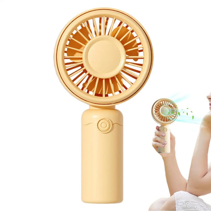 Portable Handheld Fan 3 Speed Adjustable Quiet USB Rechargeable Mini Personal Fan for Outdoor Travel Office Hiking Camping