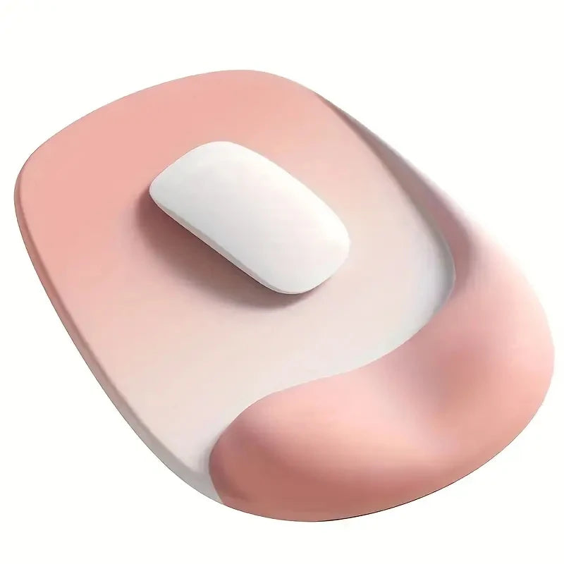 Ergonomic Mouse Pad with Wrist Support Memory Foam Mouse Mat Soft Plastic Wrist Cushion, Soft Square Hand Rest for Office