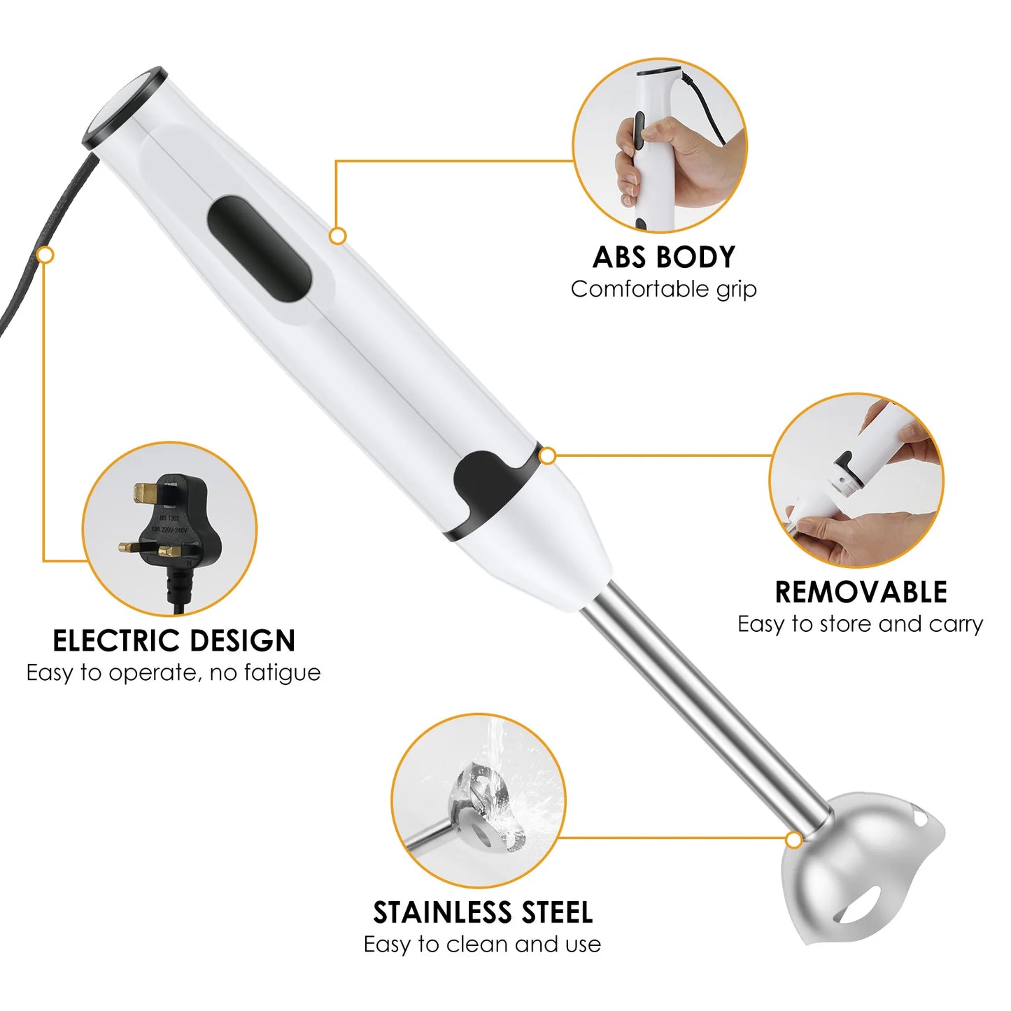 Electric Blender Multi functional Kitchen Handheld Immersion Portable Blender Automatic Blender Mini Kitchen Tool