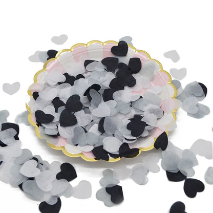 2.5cm 1000pcs Heart Shape Multicolor Paper Confetti  Balloon Filler Table Decoration Engagement Event Party Supplies