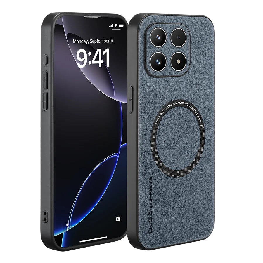 Phone Case For Xiaomi 17 ﻿Magnetic Retro Soft Leather Funda Coque