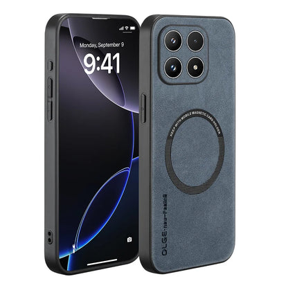 Phone Case For Xiaomi 17 ﻿Magnetic Retro Soft Leather Funda Coque
