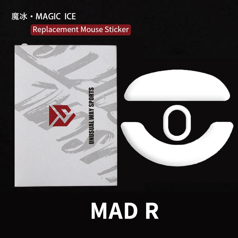 UnusualWaySports Mouse Skates Feet MAD R Cambered Surface PTFE Anti Collapse Multilayer Magic Ice Silver Fox