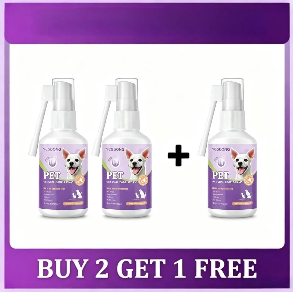 50ml Pet Oral Care Spray Dogs Cats Teeth Cleaning Fresh Breath Daily Dental Care Pet Supplies
