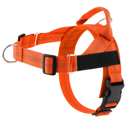 Anti-Pull Dog Chest Harness Adjustable Reflective Nylon Pupoy Vest with Dual D-Ring Breathable Mesh Walking Harness Pet Supplies