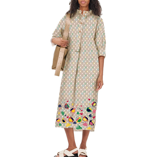 New Women Dress O Neck Casual Straight Tube Dress Side Split Fashion Retro Loose Shirt Dresses Female Shirt Dress