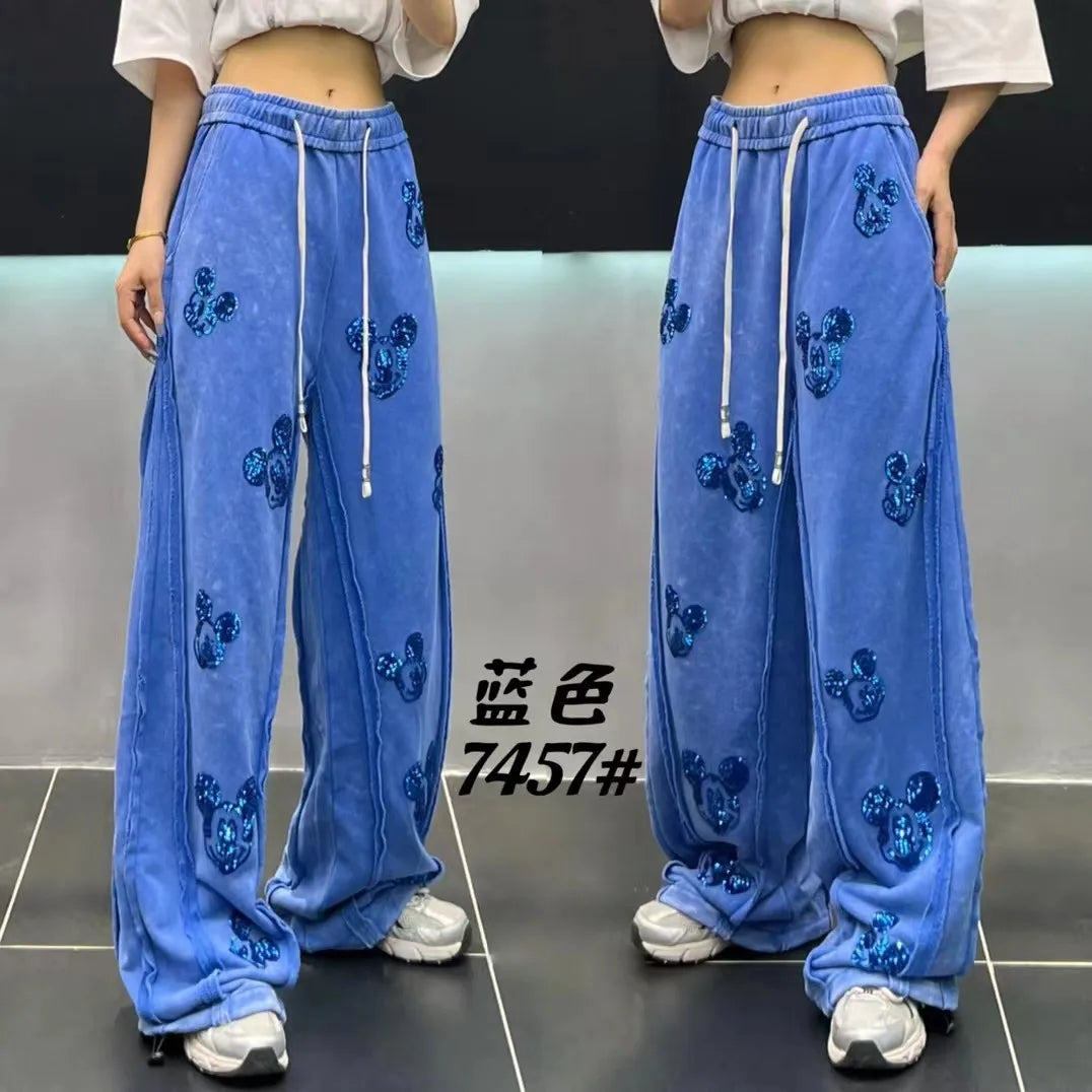 Original Design Sense Long Slacks 2025 Autumn New Fashionable Loose Casual Pants Ladies With Draped Straight Wide-Leg Trousers