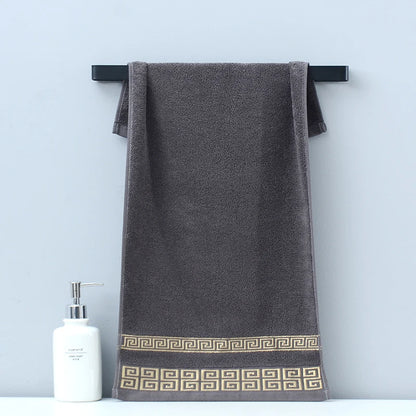 1/4/6pcs Embroidered Cotton Towel Set Bathroom 34x74cm/70x140cm Bath Towel Cover Personalized Sport Gift Big Towels Blue Green