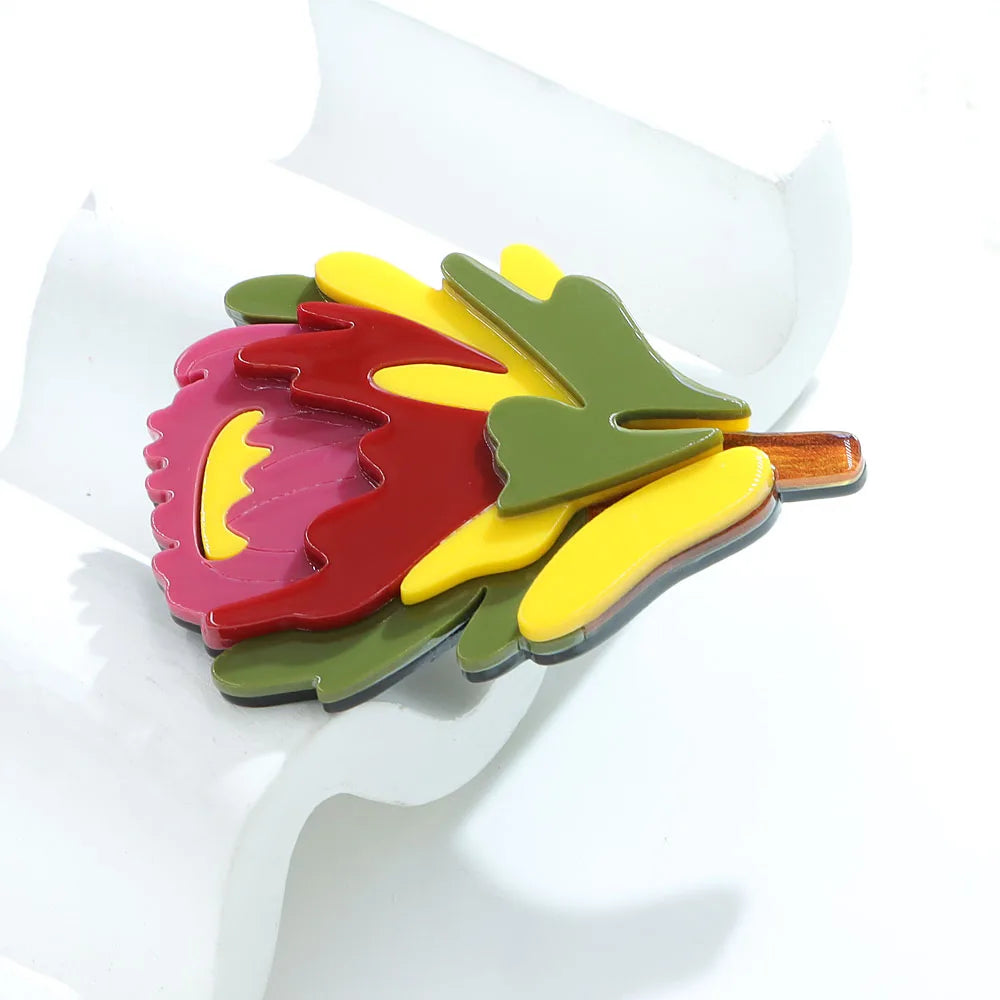 CINDY XIANG Acrylic Handmade Large Flower Brooch Summer Fahsion Jewelry