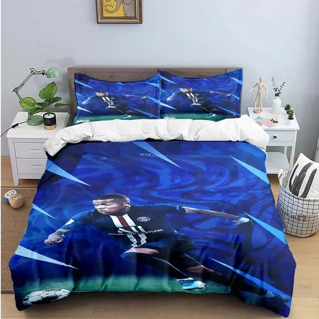 Fashion Football M-Mbappe Digital Printing Bedding Set Duvet Cover Comforter Bed  Youth Kids Girl Boys Birthday Gift