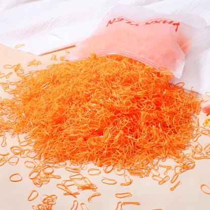 500/1000/2000 Stück bunte Einweg-Haargummis für Mädchen, Haarbänder, Haargummis, Haaraccessoires für Kinder