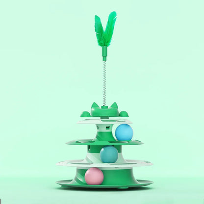 Pet Cat Toys, Cat weight loss exercise Toys, Self-hey, Relieve Boredom, Cat Turntable, Funny Cat Stick Funny Cat Ball Supplies