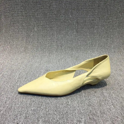 Shoes for Woman 2025 Comfortable Women's Summer Footwear Moccasins Blue Low Heel Elegant Pointed Toe High Quality Popular Young