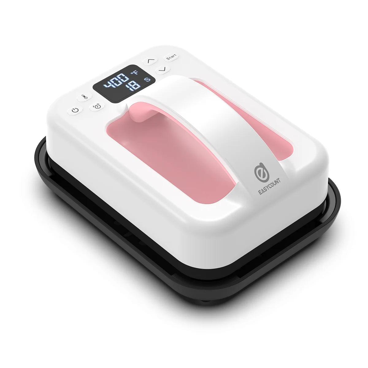 1PCS Heat Press Machine for T Shirts 7‘’x5'' Portable T Shirt Press Machine Fast Heat-up Iron Press Heat Transfer Machine(Pink)