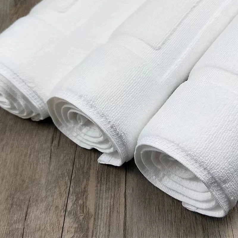 Thick White Floor Towel Mat 100% Cotton,Non-Slip,Water Absorption,SPA Bathroom Bathtub Mat,Hotel Home Bath Mats 50*80cm