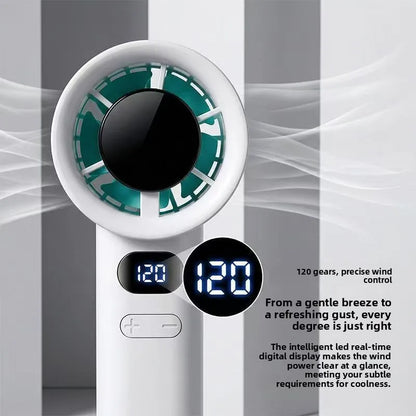 Portable Handheld Mini Fan USB Charging 400mAh Strong Wind Speed Pocket Fan for Travel Outdoor Camping Summer Office Cooling