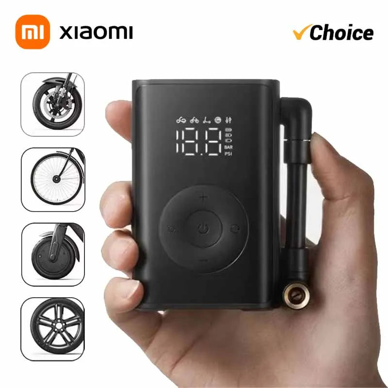 Xiaomi MIJIA Portable Electric Air Compressor 150 PSI, 2000mAh, Tire Pressure Detection, Multiple Preset Mode,LED Light Air Pump