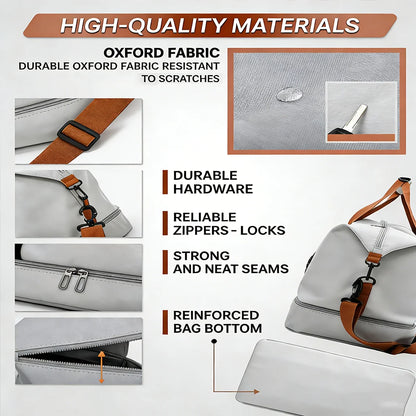 Travel Bag Large-capacity Portable, Dry and Wet Separation Sports Fitness Bag, Suitable As A Travel Luggage Bag.