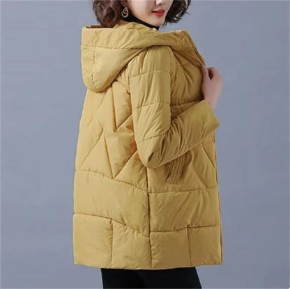 New Loose Women Snow Jacket 3XL 4XL 2026 Winter Women Jacket Warm Parkas Female Thicken Coat Cotton Padded Long Hooded Outwear