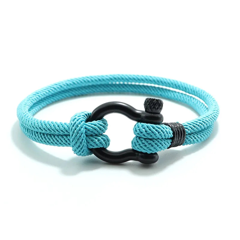 Noter Unique Outdoor Mountaineering String Bracelet For Men High Quality 4mm Cord Chain Wrap Braslet Leisure Wrist Accessories