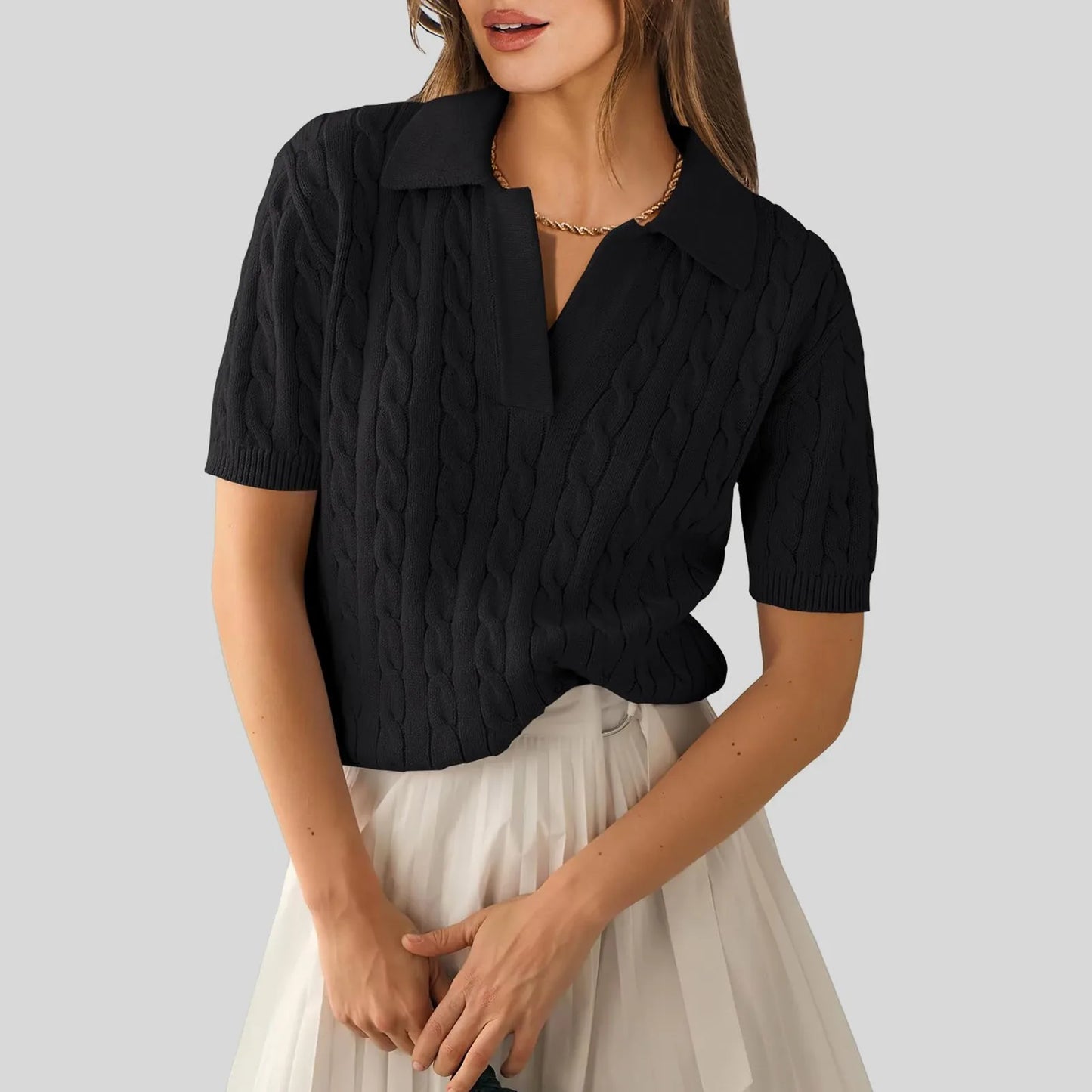 Vest Sweater Womens Short Sleeve Sweaters Tops V Neck Knit Casual Soft Pullover Shirts 2024 Summer Maternity Sweater Vest