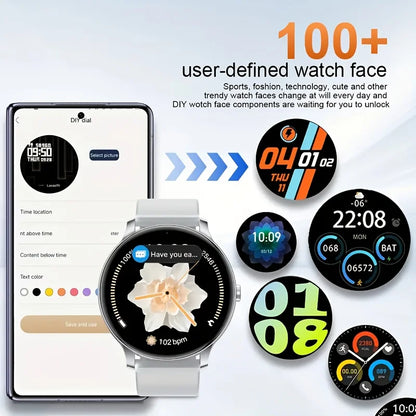 LAXASFIT 2026 New Fashionable Men's Smart Watch Wireless Call Digital Fitness Tracker Sports Smartwatch For Women's Android iOS