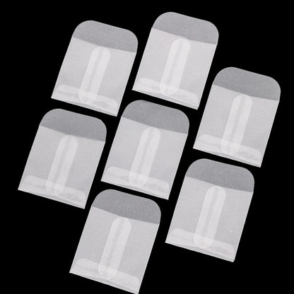 50Pcs White Translucent Jewelry Storage Bag For Card Earring Necklace Bracelet Gift Packaging Storage Mini Envelopes Wholesale
