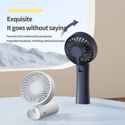 New Portable Handheld Fan, Fan 6 Speed Wind LED Display Personal Mini Travel Fan  Hand Held Fan USB Foldable Electric Fan