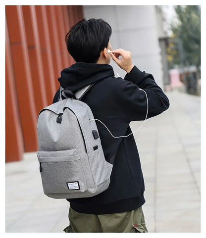 Trendy men and women Minimalist Backpack Versatile Backpack Large Capacity Student Backpack Computer Travel Bag Washable
