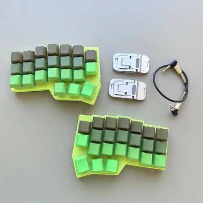 Tenting CorneV4.1 Spilt Keyboard Kit Green Pink Wired Hotswap Horn Keyboard Ergonomic Gaming Accessory Keyboard RGB VIAL Teclado