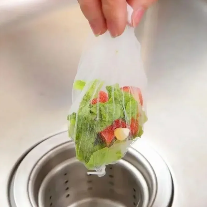 50-200Pcs Disposable Kitchen Sink Filter Sewer Drain Anti-blocking Garbage Bag Pool Leak Mesh Bag Mesh Strainer Sink Garbage Net
