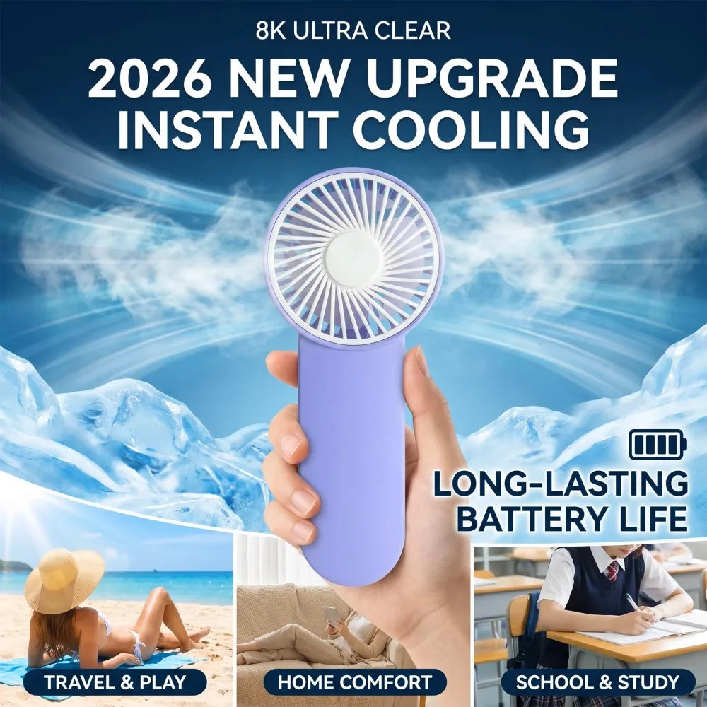 Portable Handheld Cooling Fan For Outdoor Travel, Portable, For Student Dormitory, Small Electric Fan Adjustable Single Speed