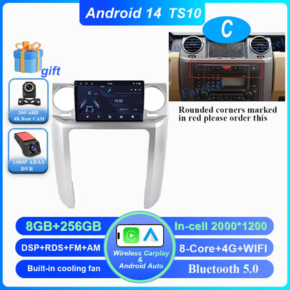 Car Android 16 GPS Navigation For Land Rover Discovery 3 2004 -2009 Auto Radio Stereo Multimidia Video Player Carplay NO 2DIN 4G