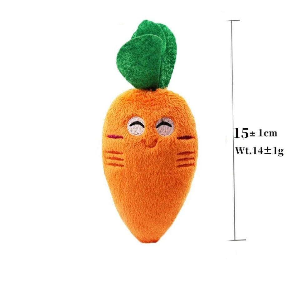 Dog Squeaky Toys Plush Animal Fruit Food Toy Durable Chew Interactive Toys Small Medium Dogs Cats Puppy Pet Supplies
