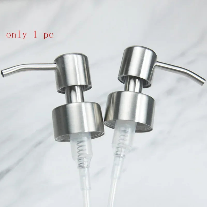 Hand Liquid Soap Pump Dispenser Nozzle for Bathroom Kitchen Stainless Steel Foam Sink Liquid Soap Nozzle Bathroom Accessories