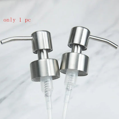 Hand Liquid Soap Pump Dispenser Nozzle for Bathroom Kitchen Stainless Steel Foam Sink Liquid Soap Nozzle Bathroom Accessories