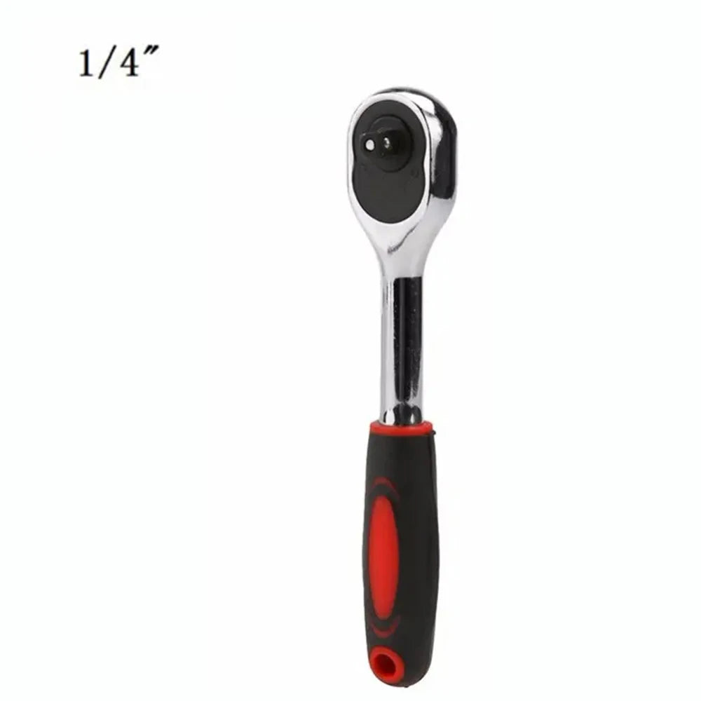1/4 1/2 3/8 Inch Ratchet Wrench 24 Tooth Drive Ratchet Socket Wrench Tool Multi-funtion DIY Hand Tool Ratchet Handle Wrench