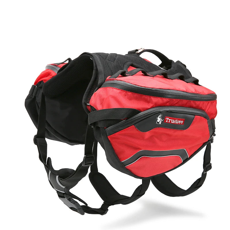 Winhyepet Dog Harness with Backpack Pet Supplies Reflective Dog Harness for Great and Small Travel Sport Outwork Dog Accessories