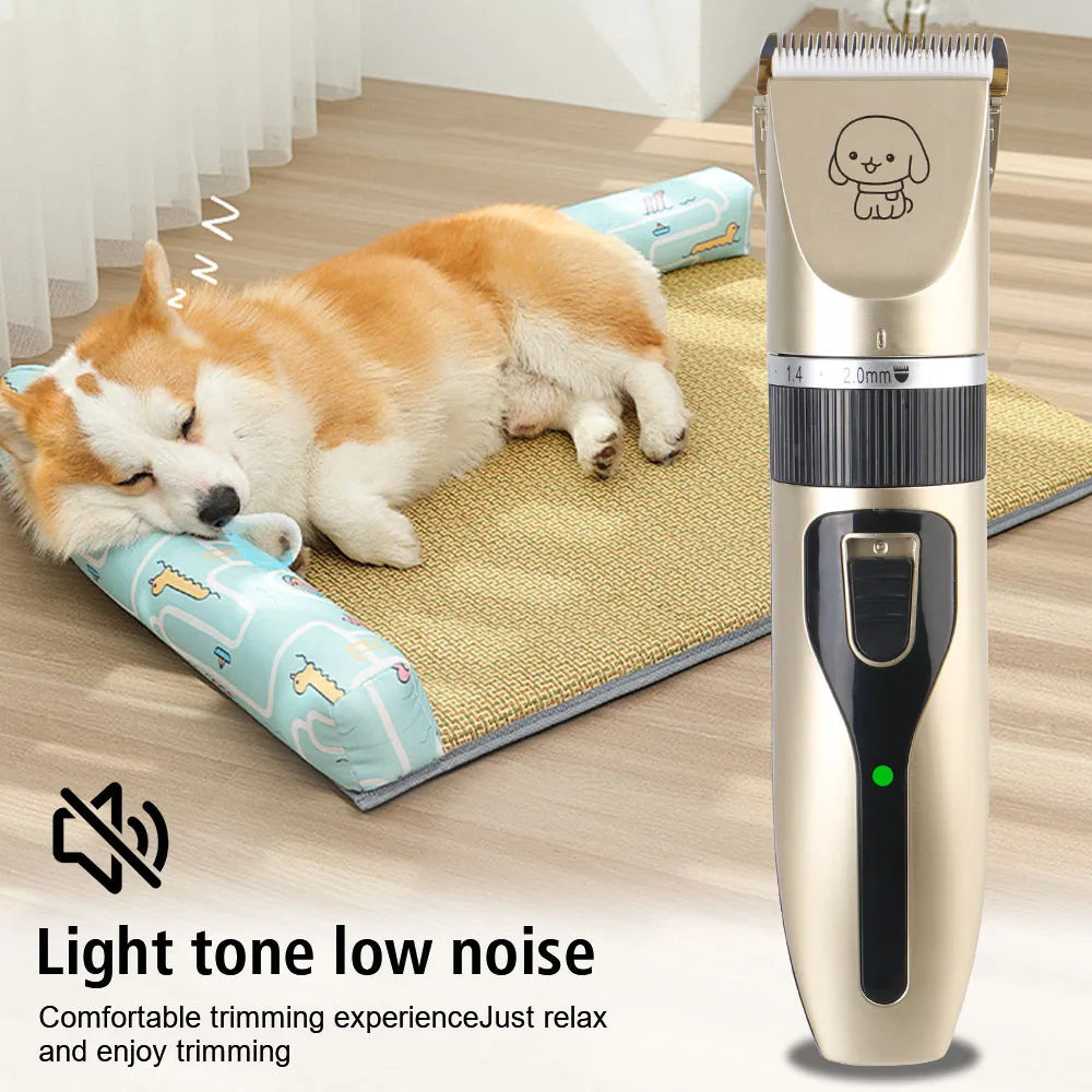 For Rabbit Dog Cat Puppy Grooming Clipper Cutter Pet Supplies Pet Hair Clipper Electric Scissors Haircut Trimmer Shaver Set