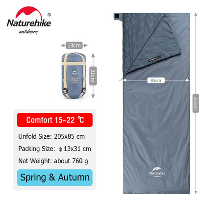 NaturehikeLW180 Sleeping Bag Ultralight Portable Sleeping Bag Spring Summer Sleeping Bag Outdoor Hiking Camping Travel Equipment